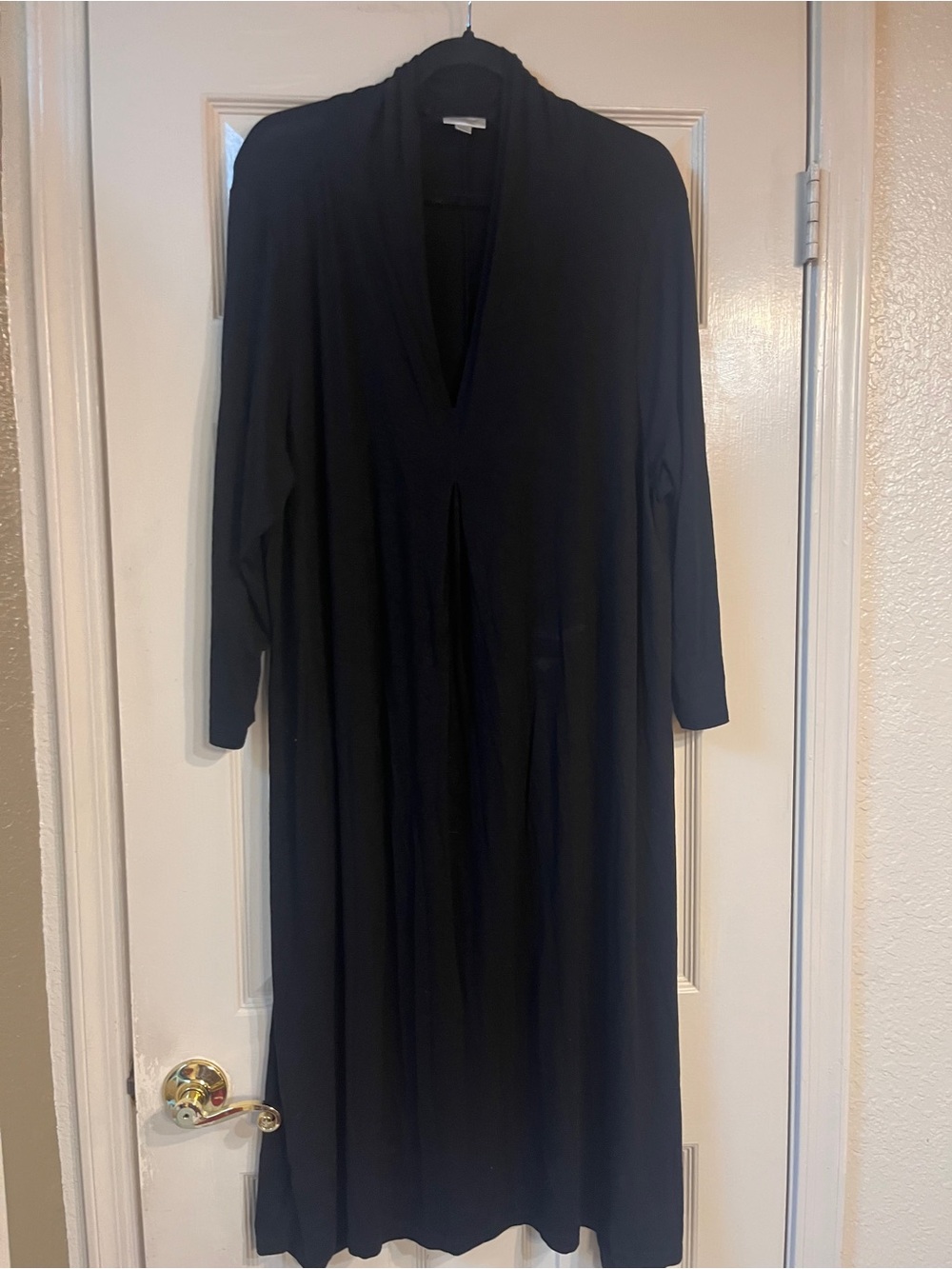 Avenue Black Maxi Dress with V-Neck